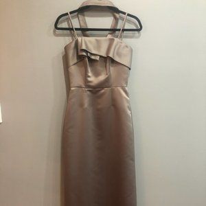 Silk biege bridesmaid dress